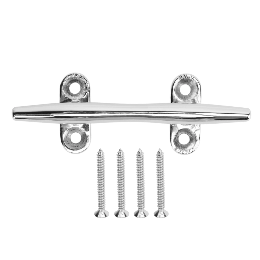 Boat Cleat Open Base Heavy Duty 316 Stainless Steel Boat Dock Cleats with Installation Screws for Marine Boat Dock Deck SS316‑4 Inch