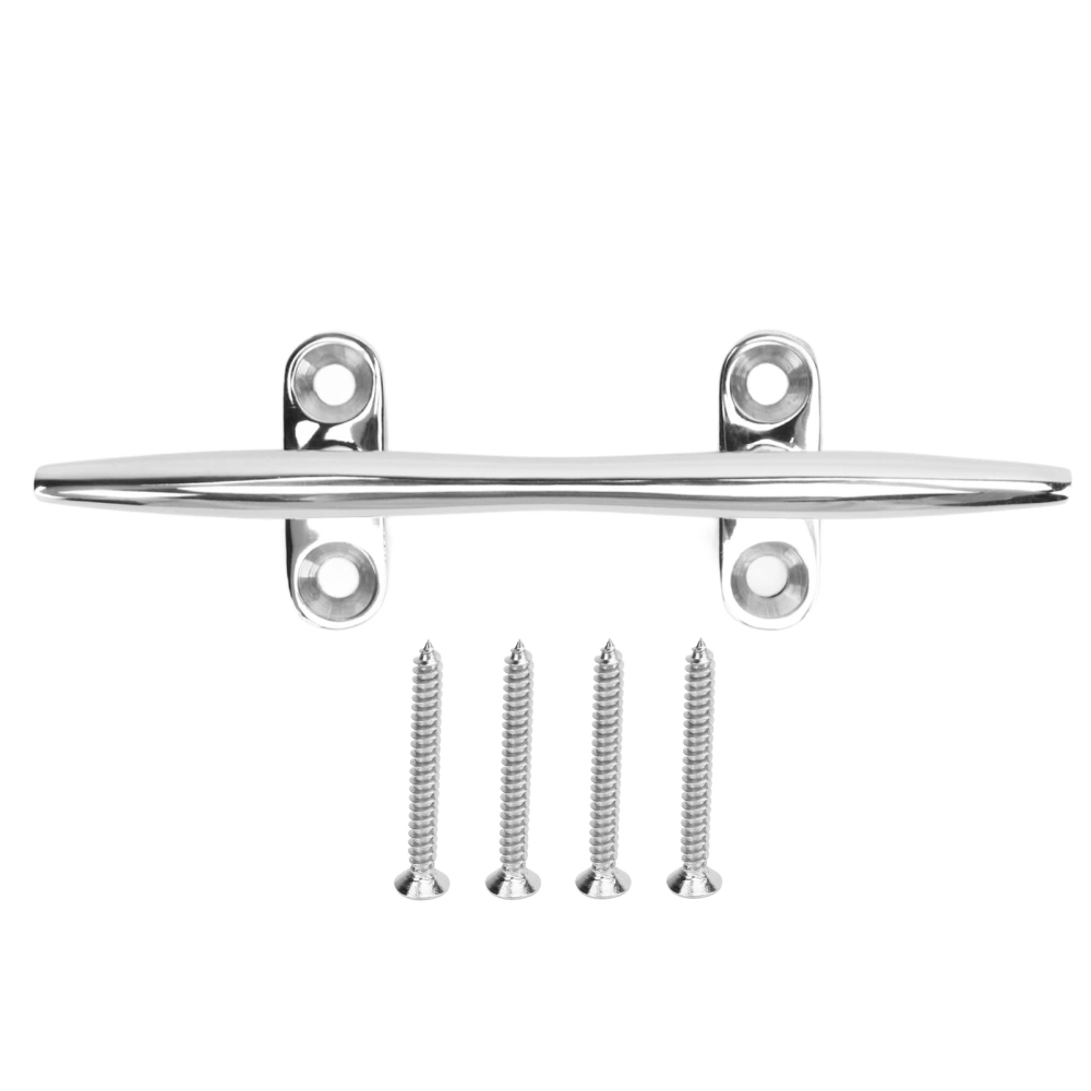 Boat Cleat Open Base Heavy Duty 316 Stainless Steel Boat Dock Cleats with Installation Screws for Marine Boat Dock Deck SS316‑5 Inch