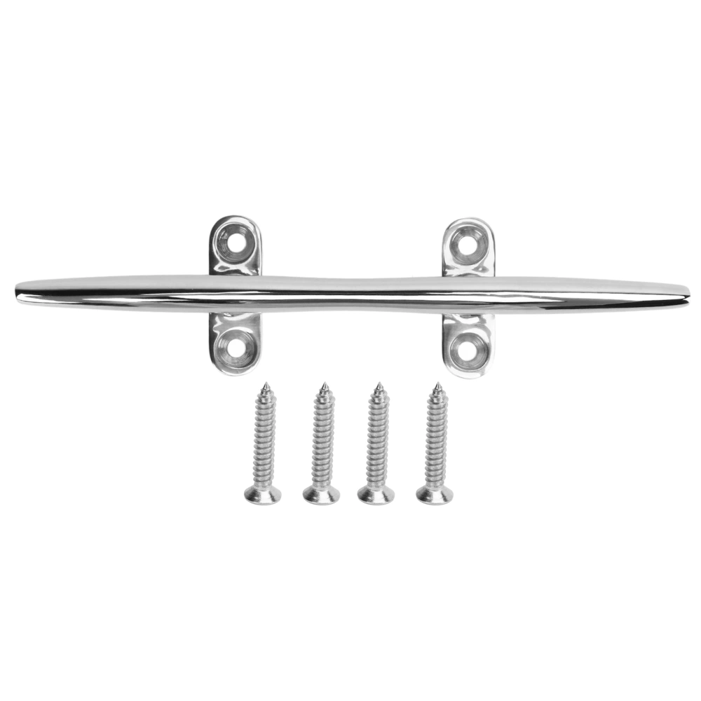 Boat Cleat Open Base Heavy Duty 316 Stainless Steel Boat Dock Cleats with Installation Screws for Marine Boat Dock Deck SS316‑8 Inch