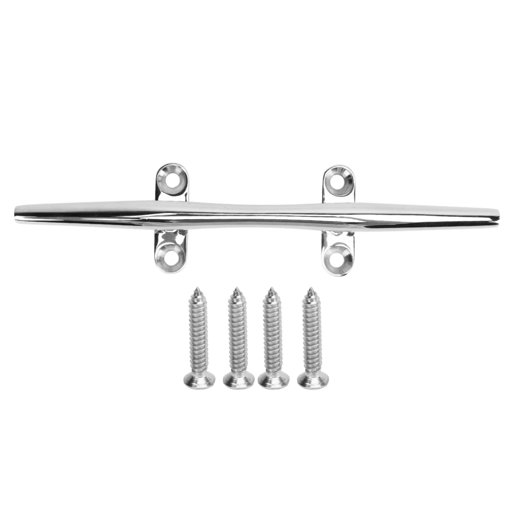 Boat Cleat Open Base Heavy Duty 316 Stainless Steel Boat Dock Cleats with Installation Screws for Marine Boat Dock Deck SS316‑10 Inch