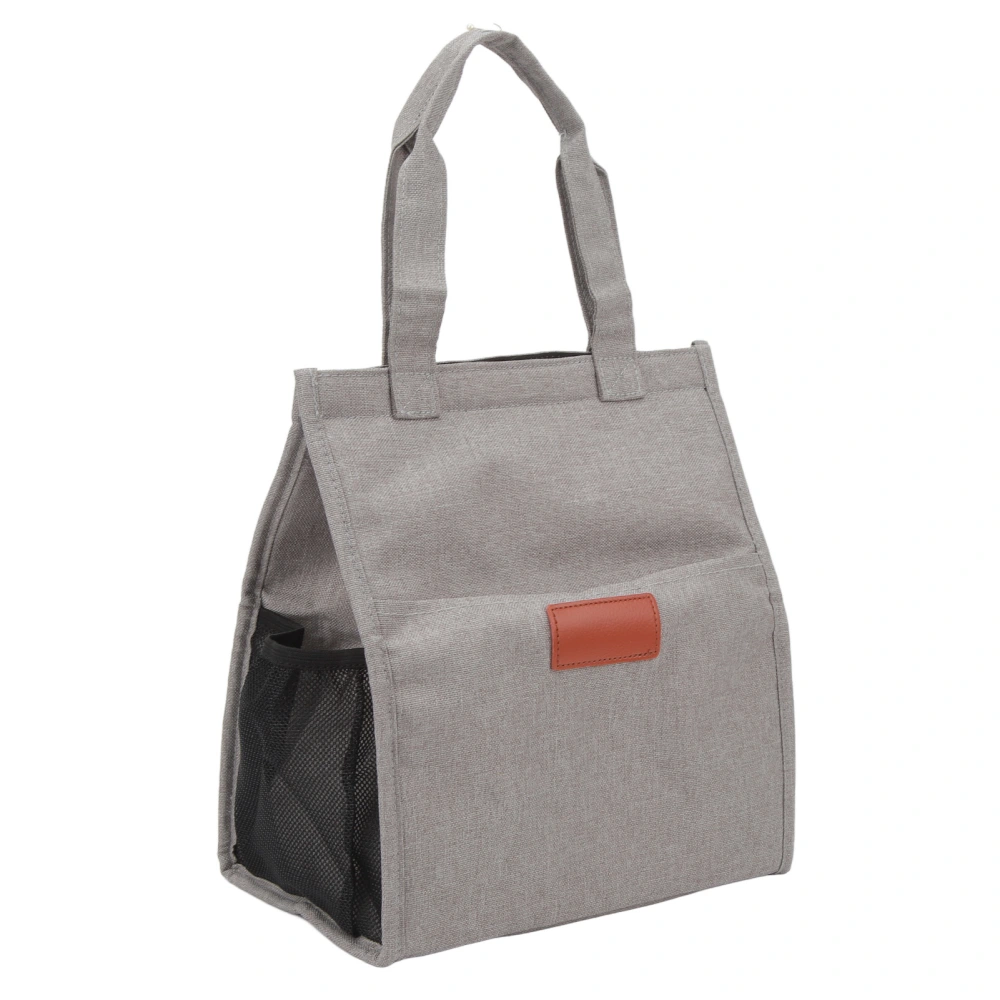 Waterproof Lunch Insulation Bag Portable Thickened Aluminum Film Bento Bag for Travel Work School Picnic Grey