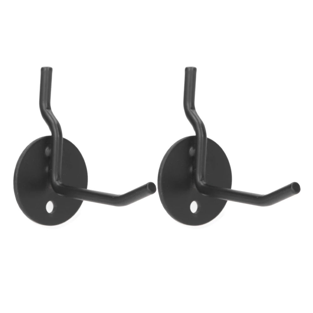 2PCS Pegboard Hole Hooks Metal Peg Wall Shelf Display Hook for Outdoor Camping Barbecue Black