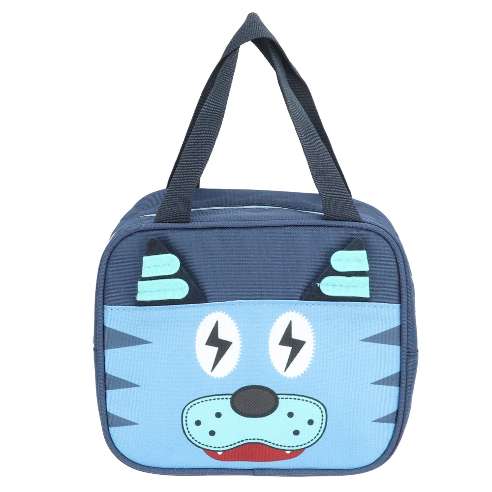 Children's Meal Bag Thick Handle Oxford Fabric Colourfast Cute Portable Kids Lunch Bag for Kids Boys and Girls Tiger