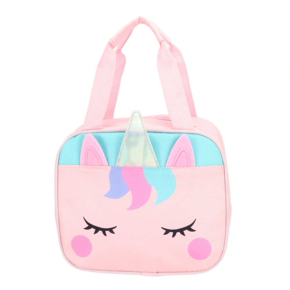 Children's Meal Bag Thick Handle Oxford Fabric Colourfast Cute Portable Kids Lunch Bag for Kids Boys and Girls Unicorn