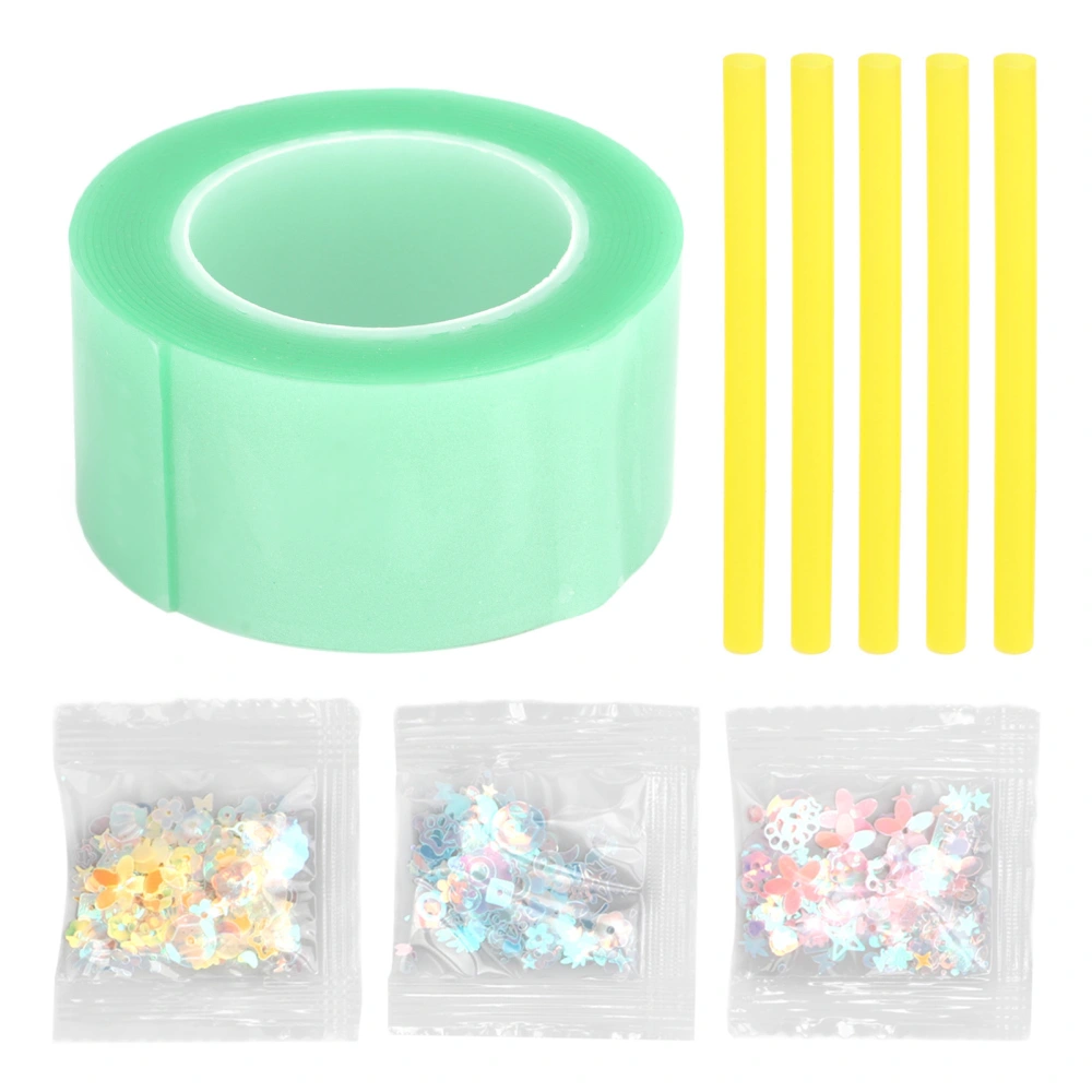 Nano Tape Bubble Kit with Straws and Decorative Fillings DIY Double Sided Nano Tape Elastic Balloons for Girls Boys Kids Green