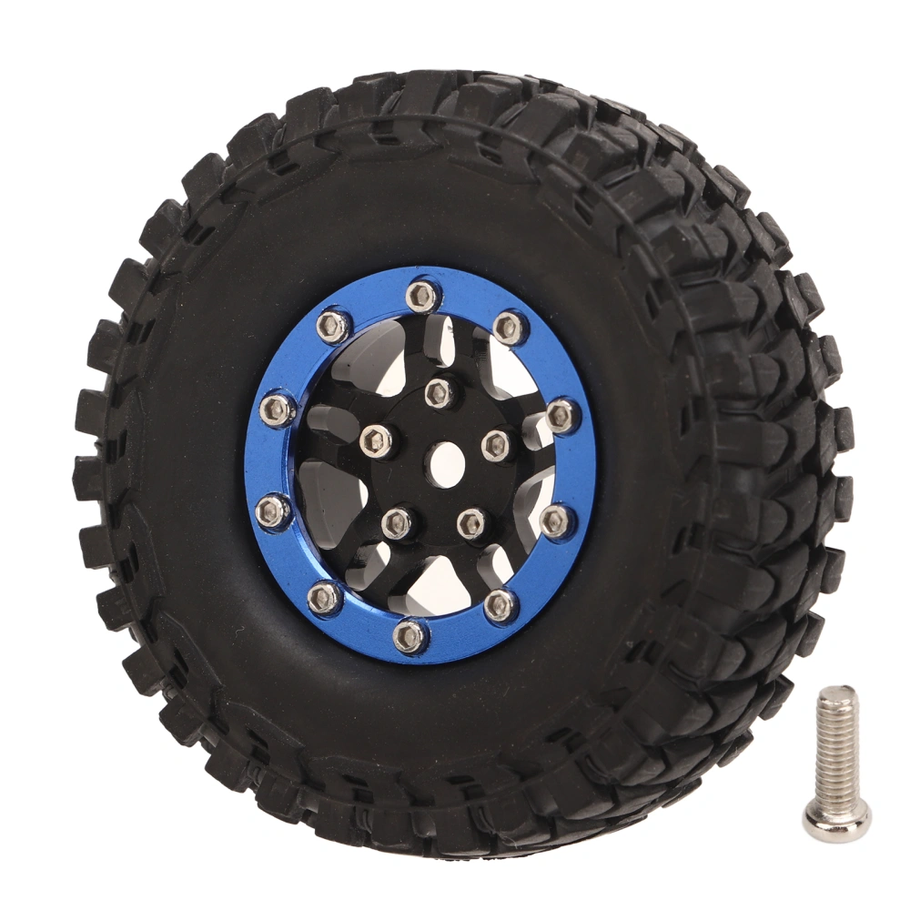 RC Tire Rubber Wear Resistant Stable Flexible Replacement RC Spare Tire for SCX24 RC Car Accessories Black Blue