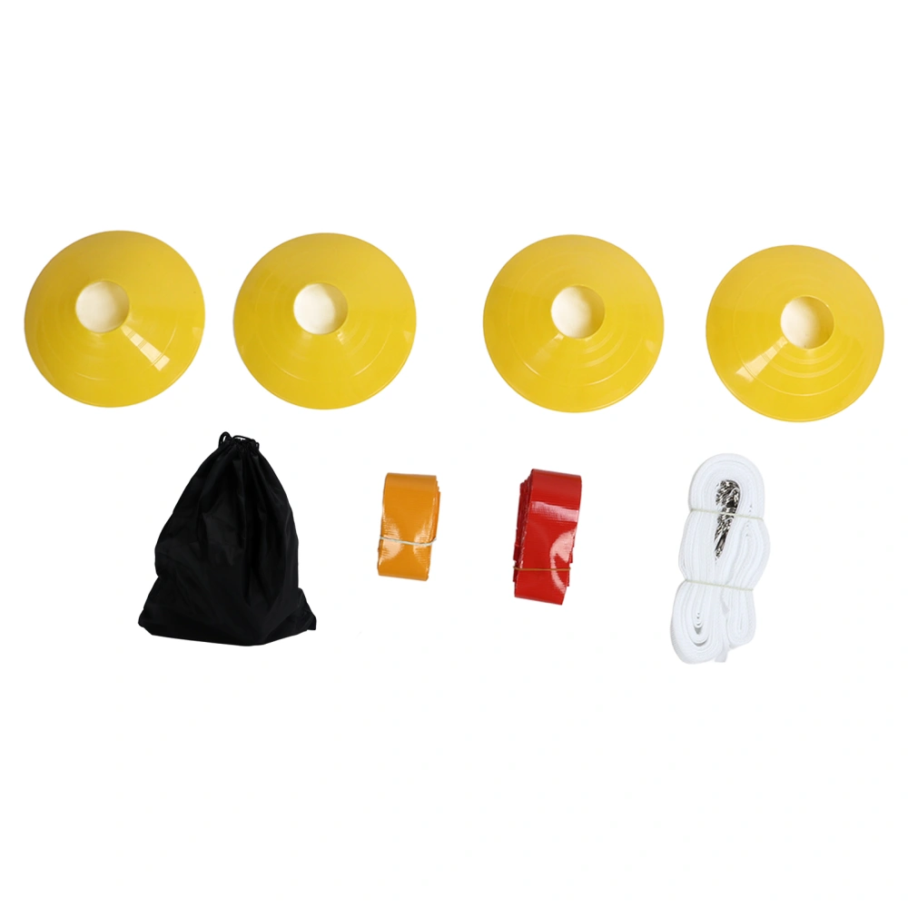 Flag Football Set 10 Player Football Belts Flags Kit 10 Belts 30 Flags 4 Cone for Playing Red and Yellow