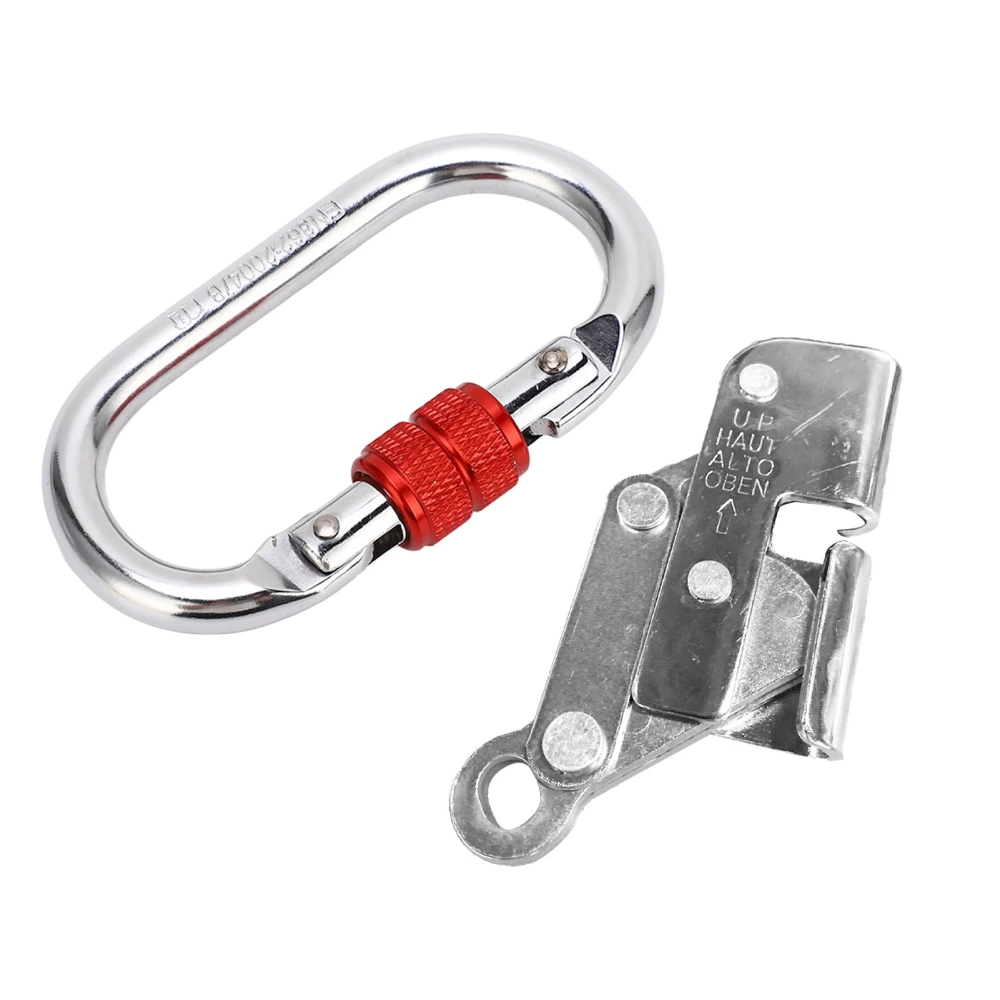 Heavy Duty Climbing Carabiner Self Locking Rope Grab for High Altitude Operation Mountain Climbing Cave Exploration