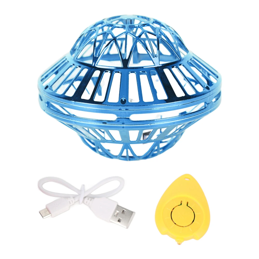 Flying Orb Toys LED Light USB Floating Induction Roundabout Fly Toy for Boys and Girls Blue