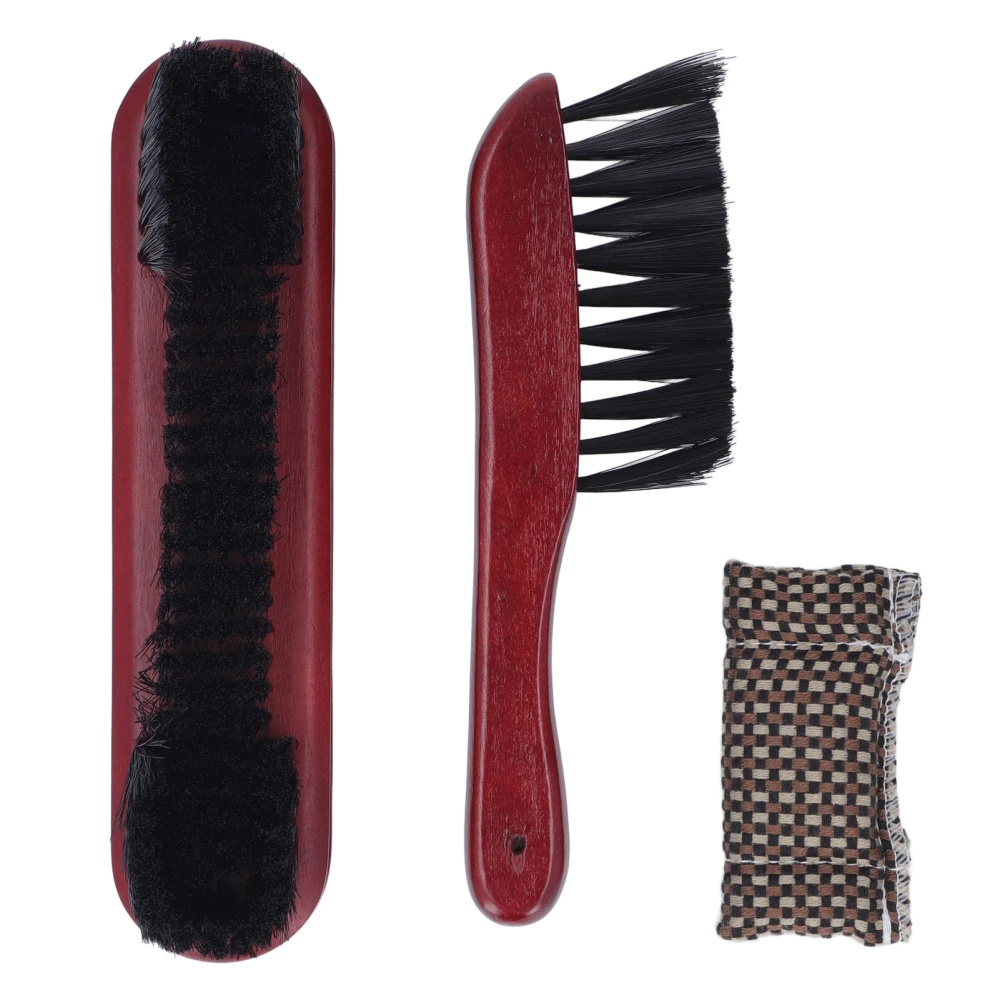 Wooden Handle Billiards Pool Table Rail Brush Set Billiards Pool Table Rail Brush Cleaning Tools Wine Red