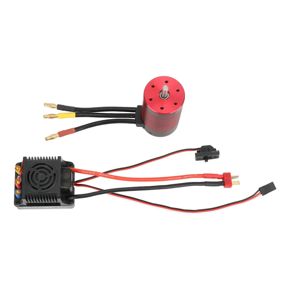 3660 Brushless Motor 80A Platinum Short Line Brushless ESC with T Insert Plug for RC Car Truck 4200KV