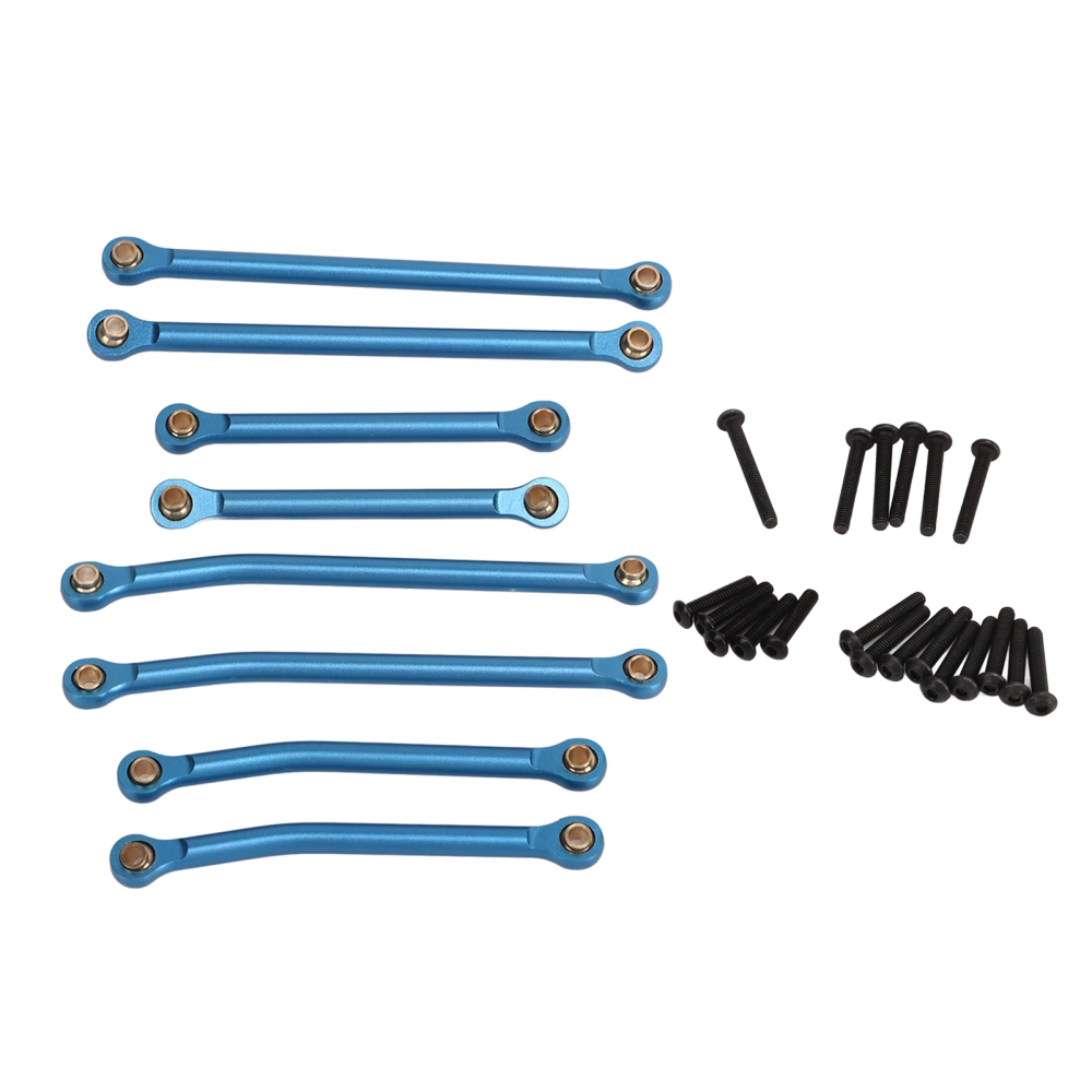 RC Rod Linkage Kit Aluminum Alloy RC Gear Link Linkage Rod Light Weight High Clearance RC Links Set for Traxxas 1/18 TRX4M RC Car Blue