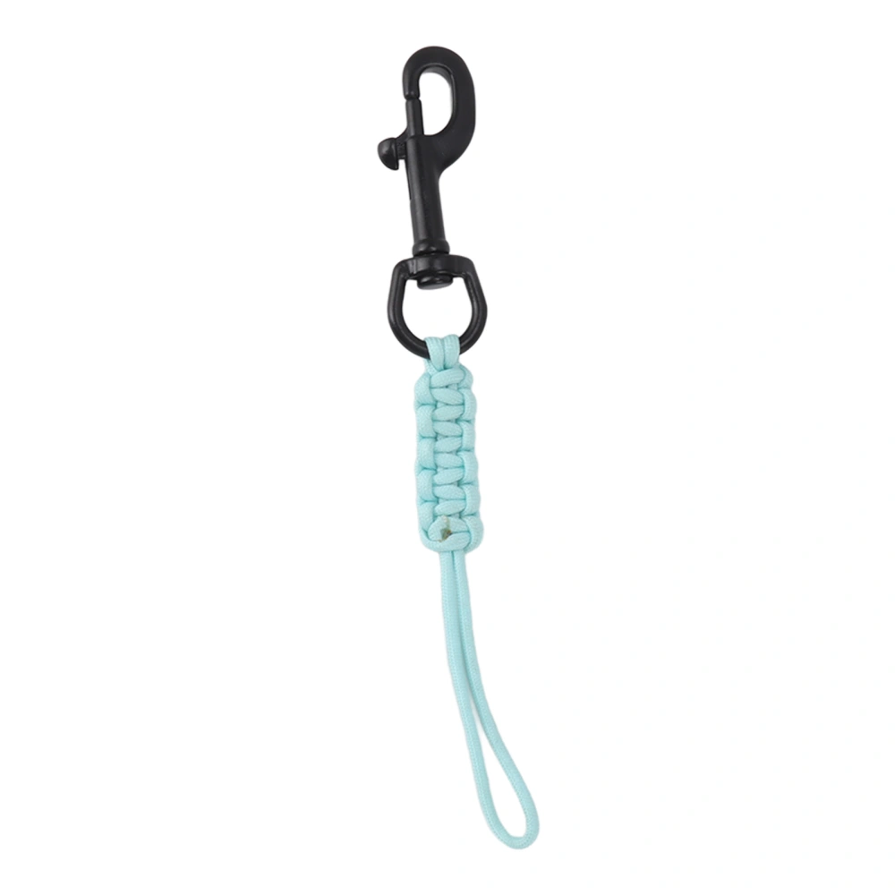 Hand Woven Diving Lanyard Anti Lost Strap Luminous Underwater Safety Rope Diving BCD Equipment with 316 Stainless Steel Quick Release Buckle Luminous Blue