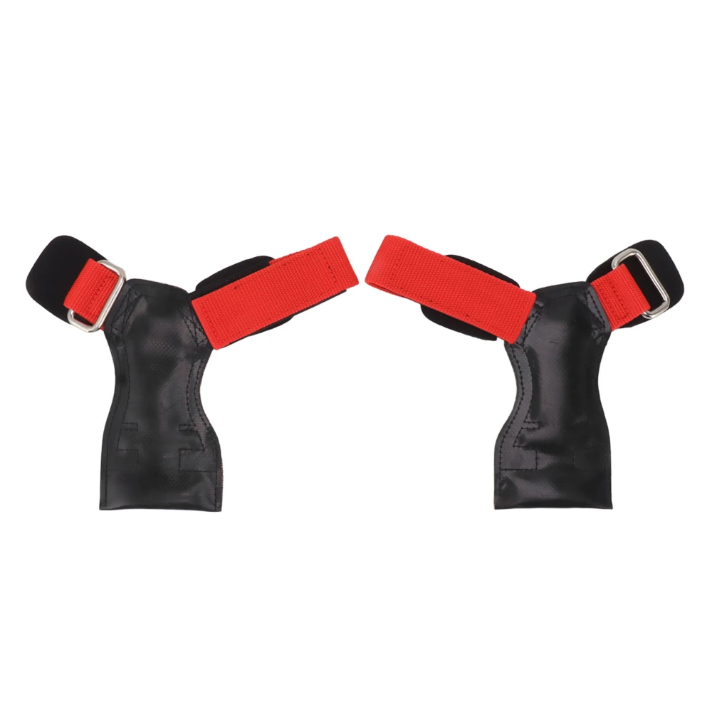 Lifting Straps Rubber Hard Pull Wrist Lifting Straps Durable Deadlift Straps for Fitness Gymnastics Weightlifting A Pair Red