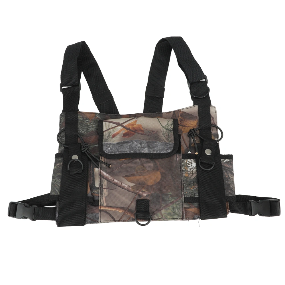 Radio Chest Harness Chest Front Pack Hands Free Radio Front Pack Pouch Hiphop Bag For Walkie Talkie Camouflage