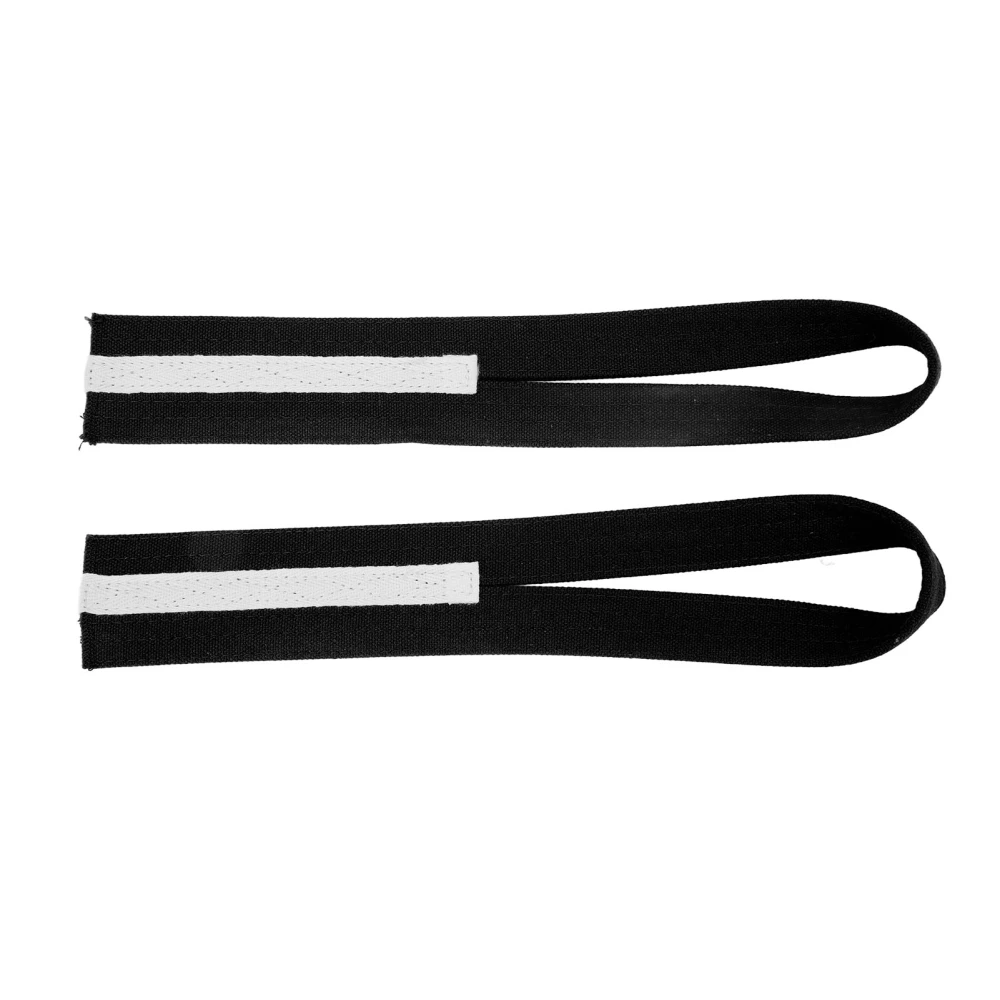 2Pcs Lifting Wrist Straps Canvas Anti Slip Enhance Strength Wound Form Weight Lifting Straps Black