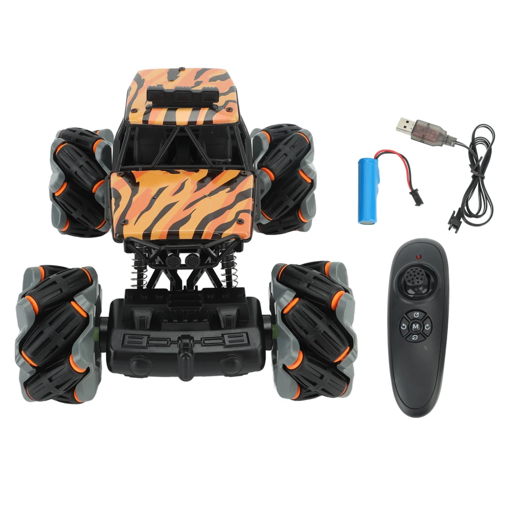 1: 18 RC Stunt Car Shock Absorption Stable Grip Anti Interference 360° Rotation RC Stunt Vehicle Orange