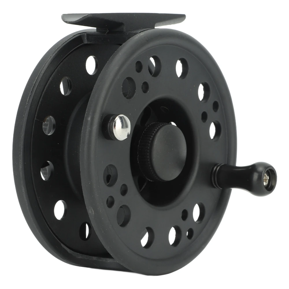 7/8 Fly Fishing Reel Precise Machining Plastic Fly Reel for Streams Rivers Lakes Black