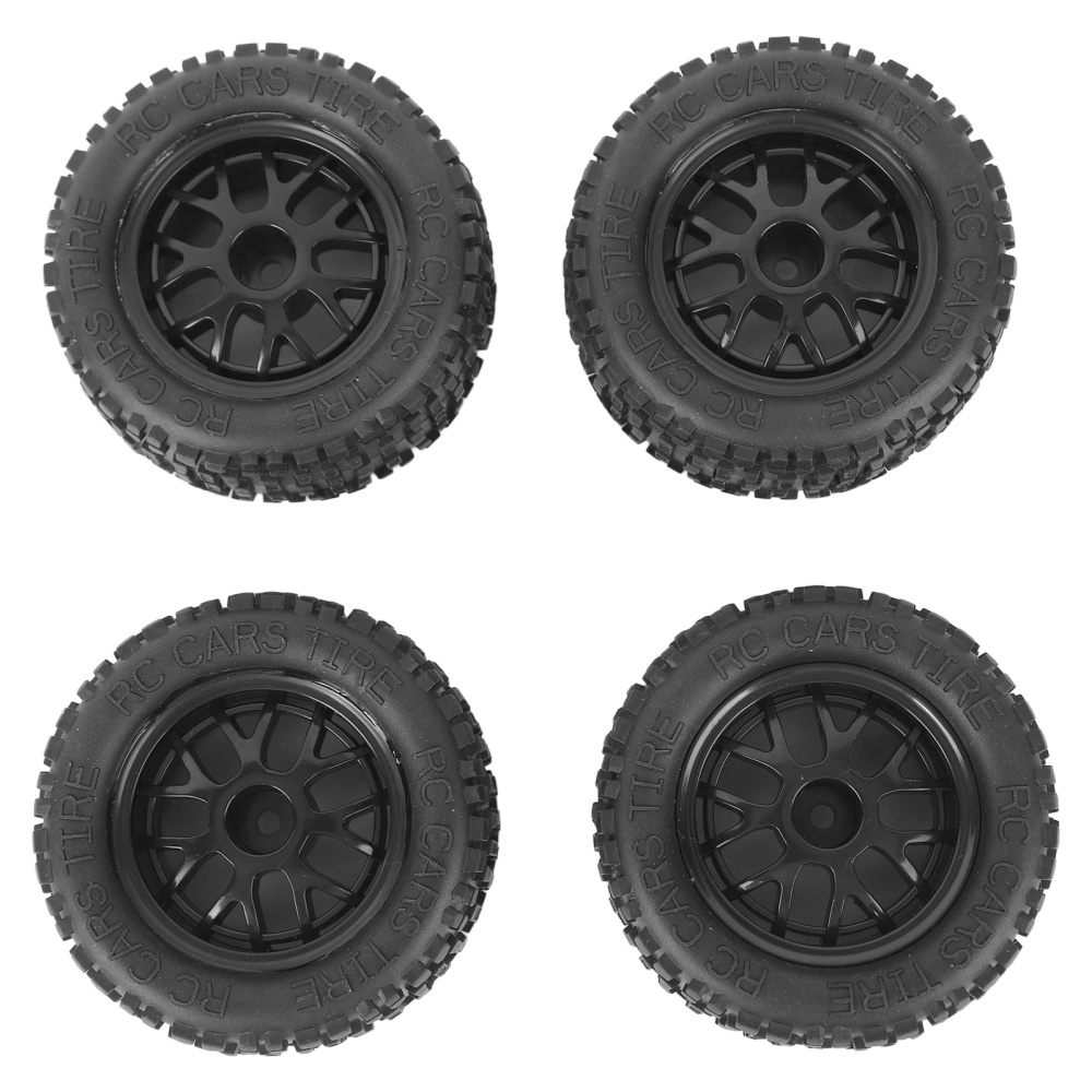 4Pcs RC Tires Rubber Universal Truck Wheel for 1:14 1:16 1:18 Car Model Accessory