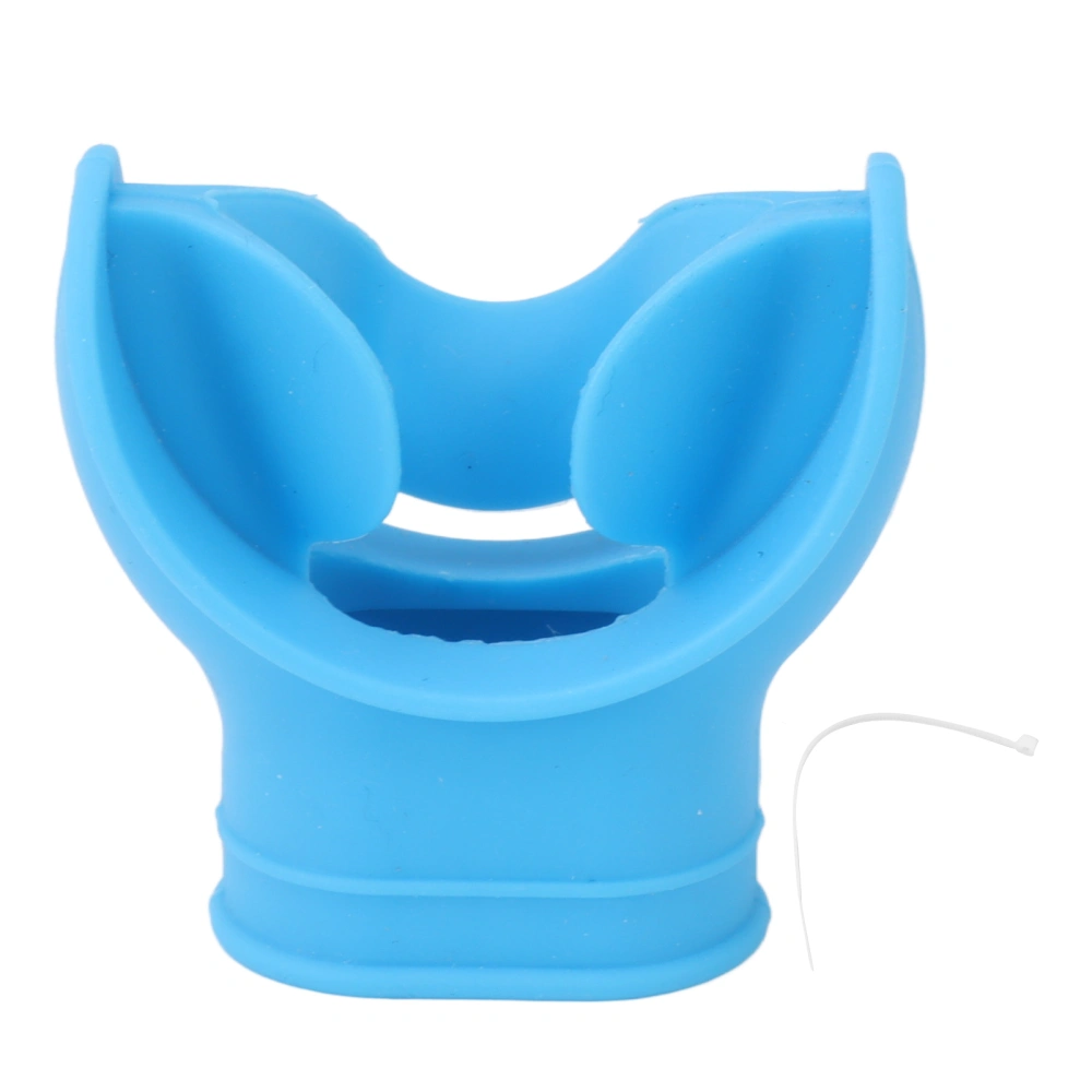 Scuba Diving Regulator Mouthpiece Silicone Universal Comfort Bite Mouthpiece Snorkel Regulator for Replacement Blue