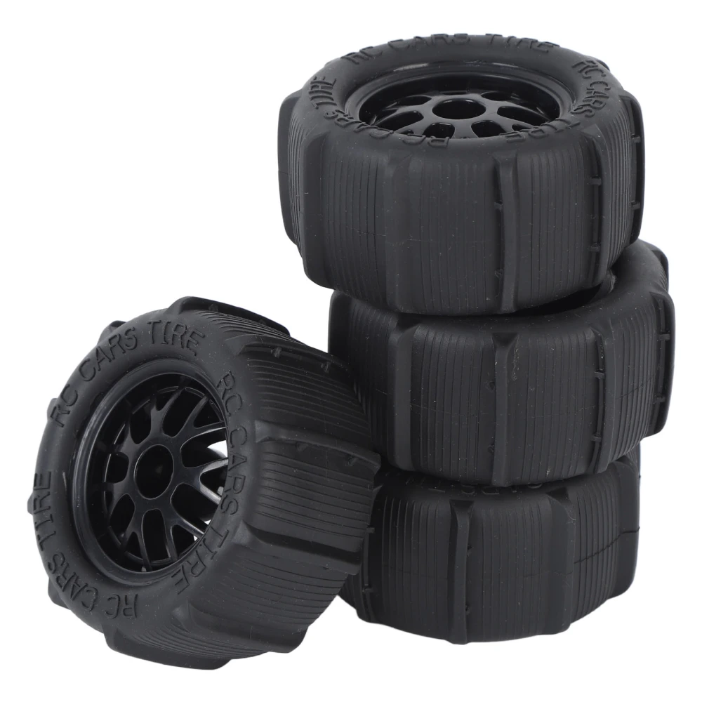 4 Pcs RC Beach Tires 1/14 1/16 1/18 Universal Rubber Plastic Good Grip Strong Cushioning RC Car Desert Wheels