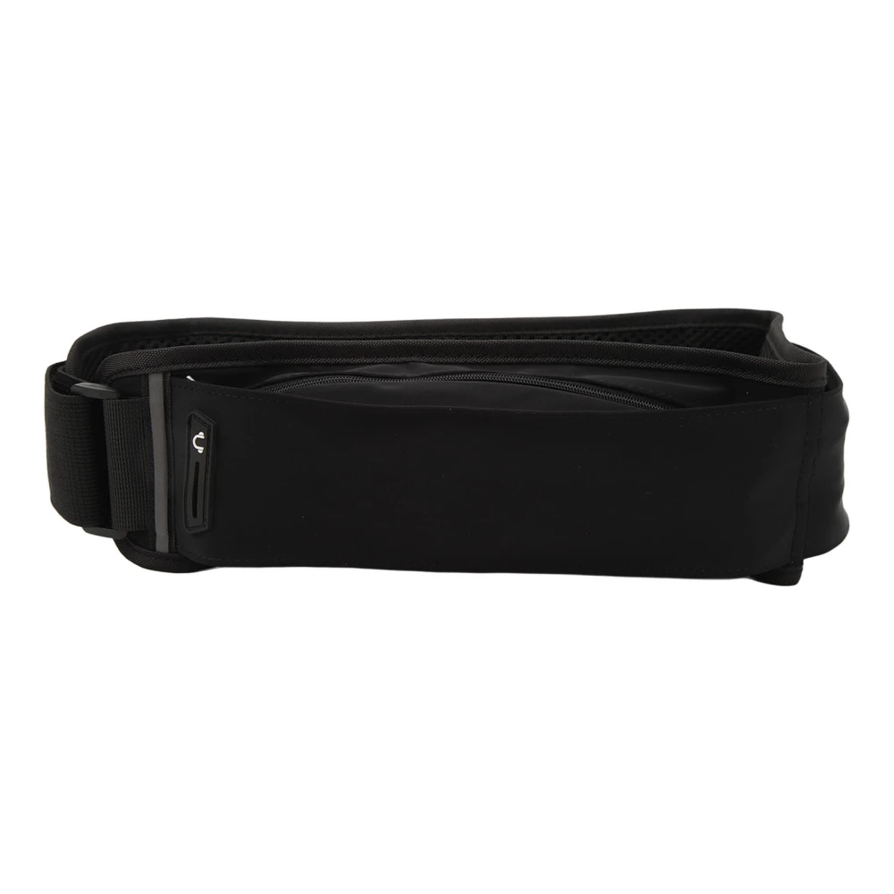 Running Belt Multiple Pockets Jogging Waist Bag 60‑85cm Adjustable Comfortable for Outdoor Black