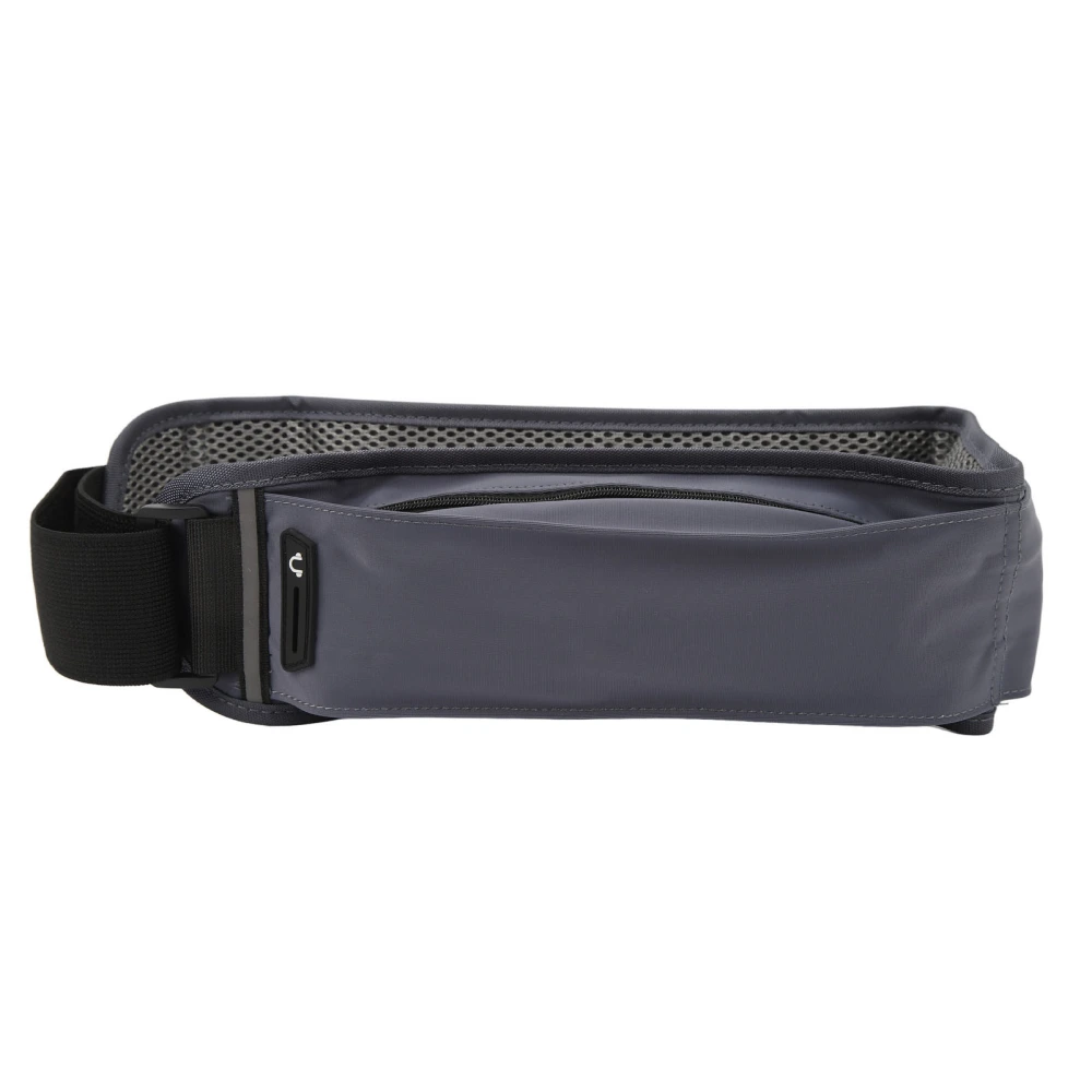 Running Belt Multiple Pockets Jogging Waist Bag 60‑85cm Adjustable Comfortable for Outdoor Grey