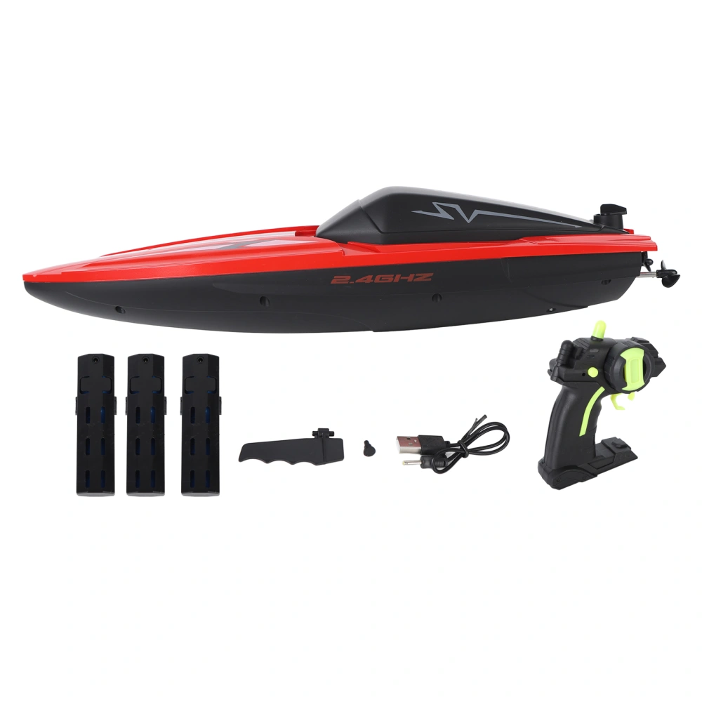 RC Boat Waterproof Off Water Induction Dual Motor Remote Control Electric Racing Speed Boat 2.4G 3 Hull Battery