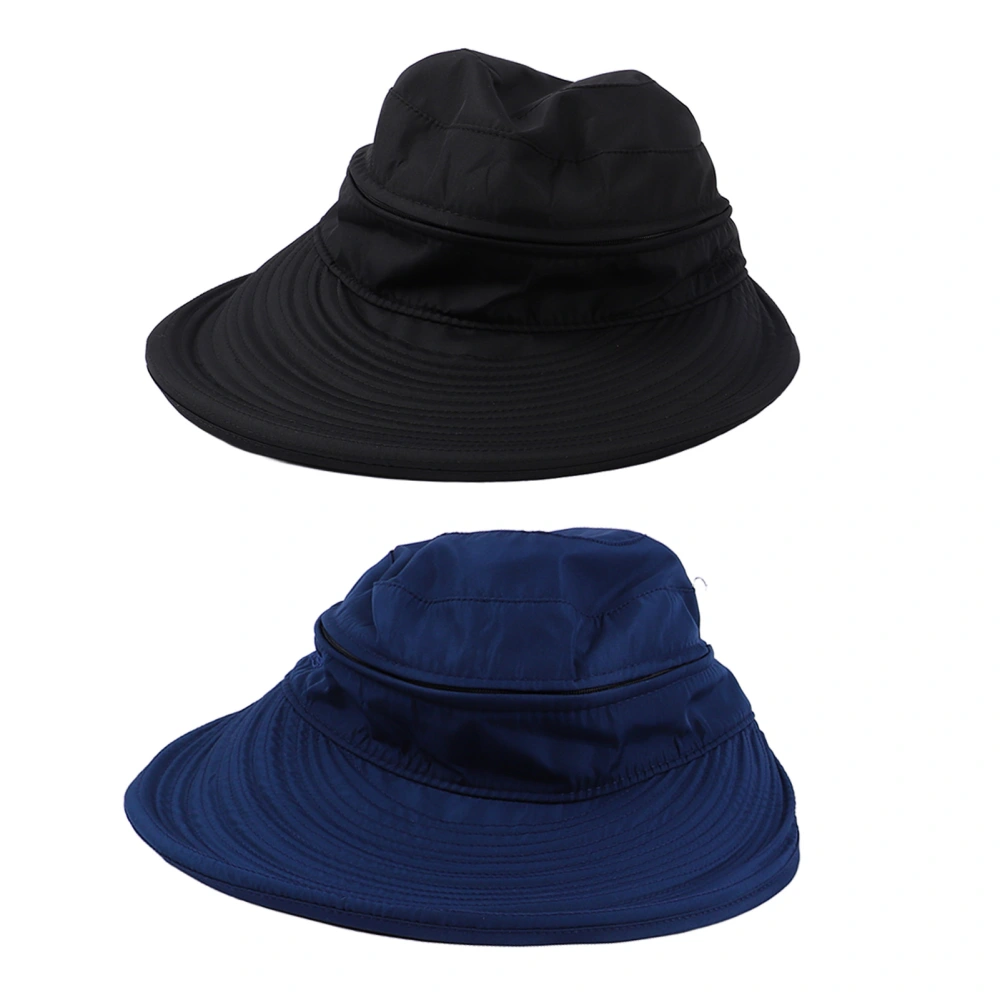 2Pcs Women Sun Hat UV Protection 2 in 1 Foldable Portable Breathable for Summer Beach Camping