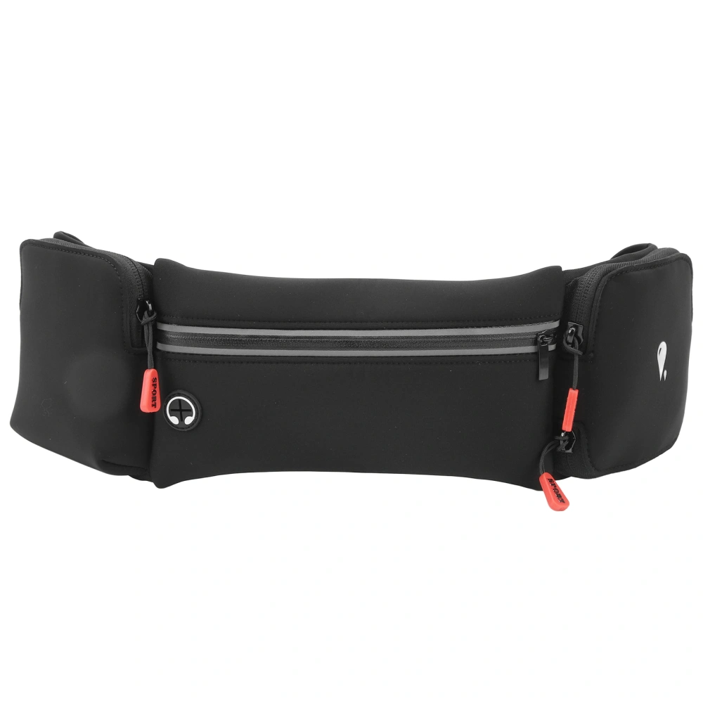 Running Waist Pack Bag Hydration Belt Water Bottle Holder Pouch Waterproof for Hiking Climbing Outdoor Sports Fitness Black