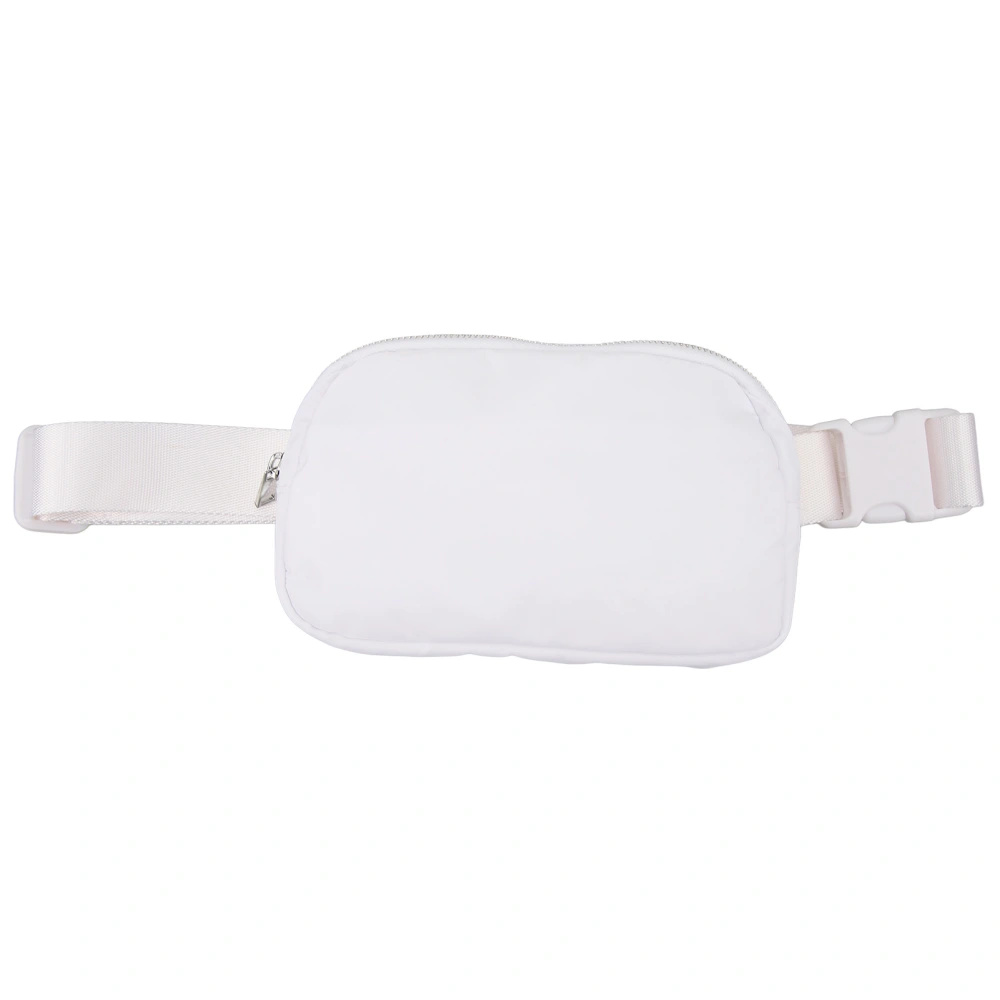 Sports Waist Belt Pouch Large Capacity Adjusting Sporting Waist Belt Bag for Travelling 60‑120CM White