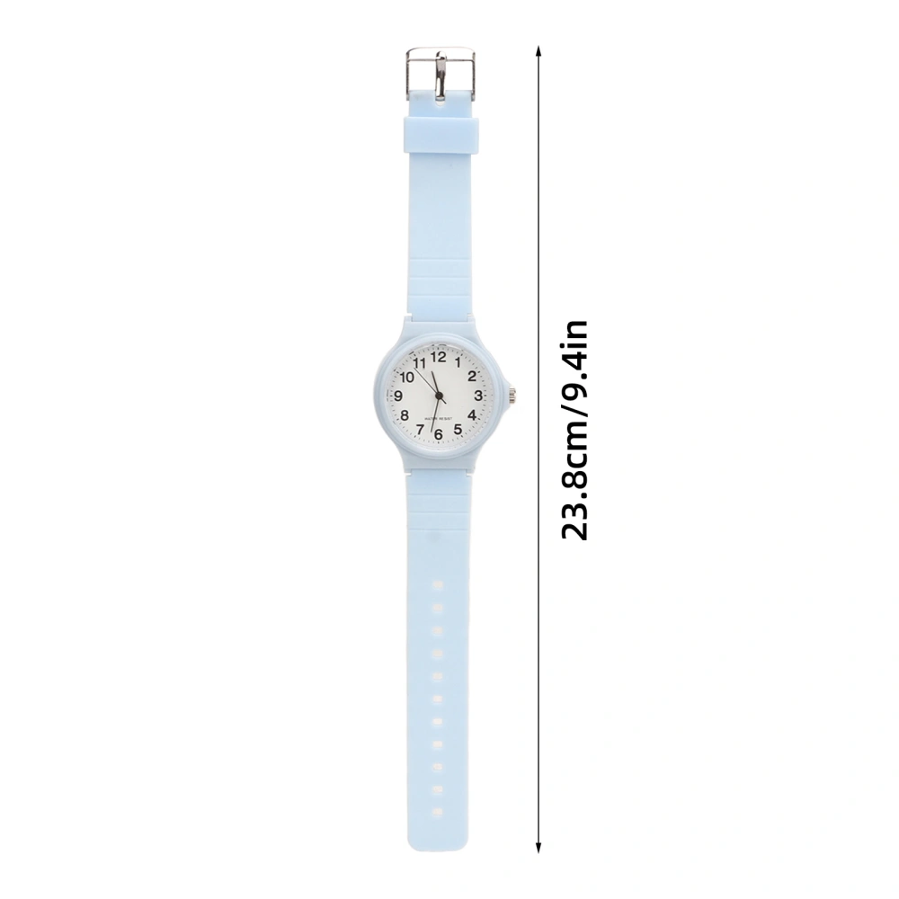 Quartz Watch Silent Waterproof Big Numbers Minimalist Fashionable Sports Watch for Students Blue