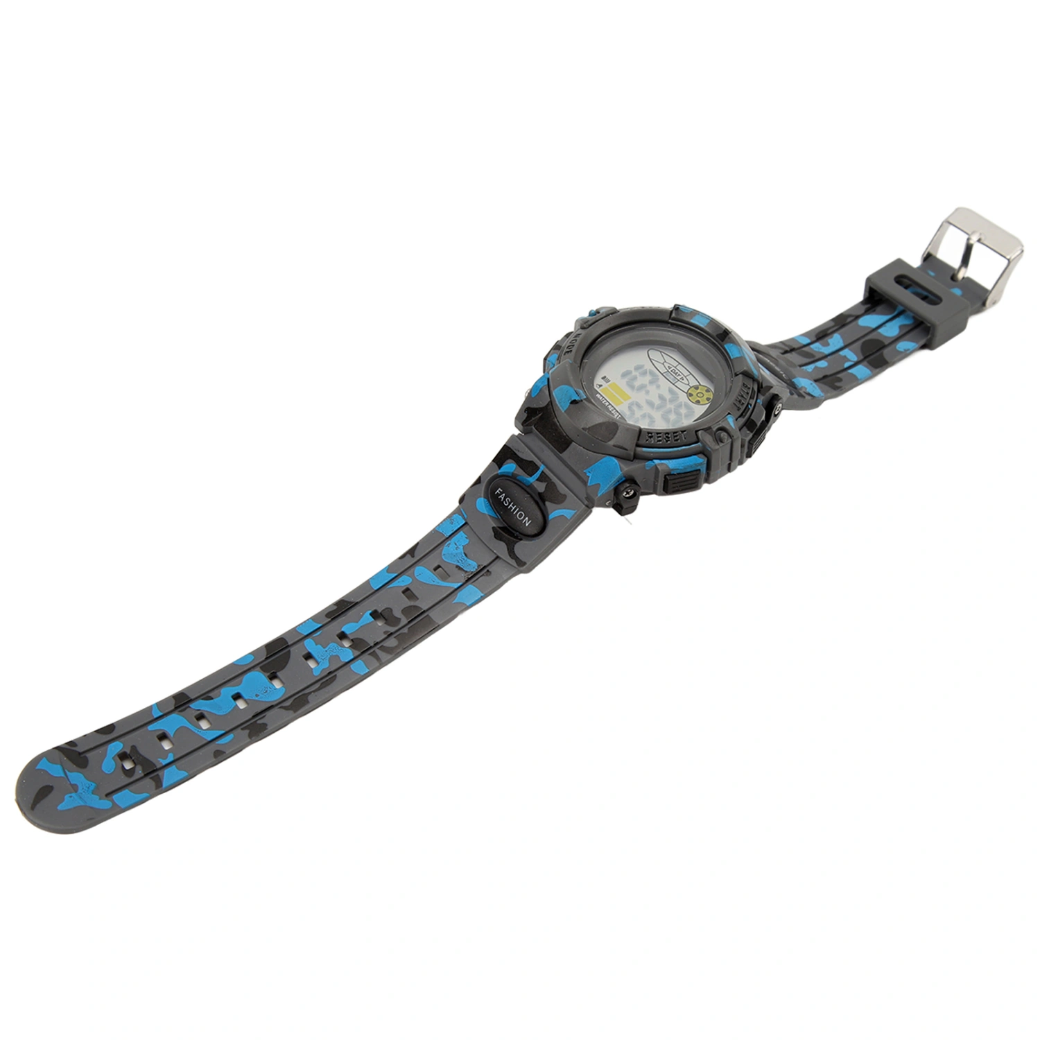 Sports Watch Waterproof Noctilucent Chronograph Watch for Men Student Gift Outdoor Camouflage Color Blue