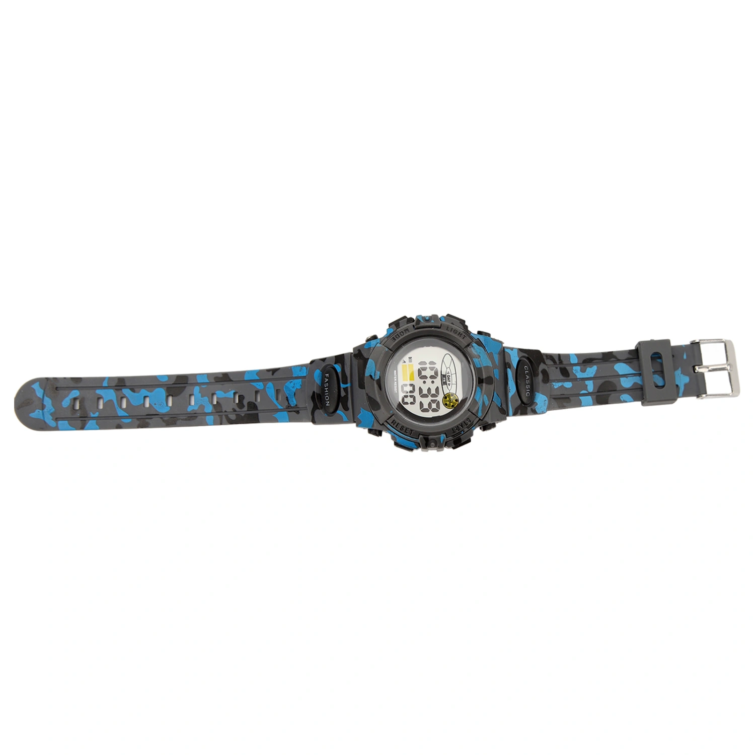 Sports Watch Waterproof Noctilucent Chronograph Watch for Men Student Gift Outdoor Camouflage Color Blue