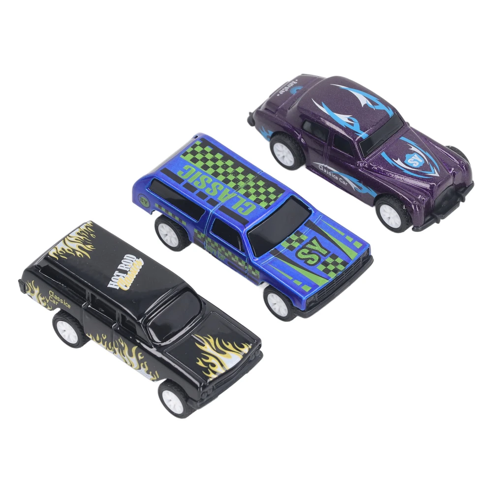 3Pcs Car Toy Pull Back Car Toys Vehicle Models Simulated Exquisite Fun Car Toy for Above 3 Years Old