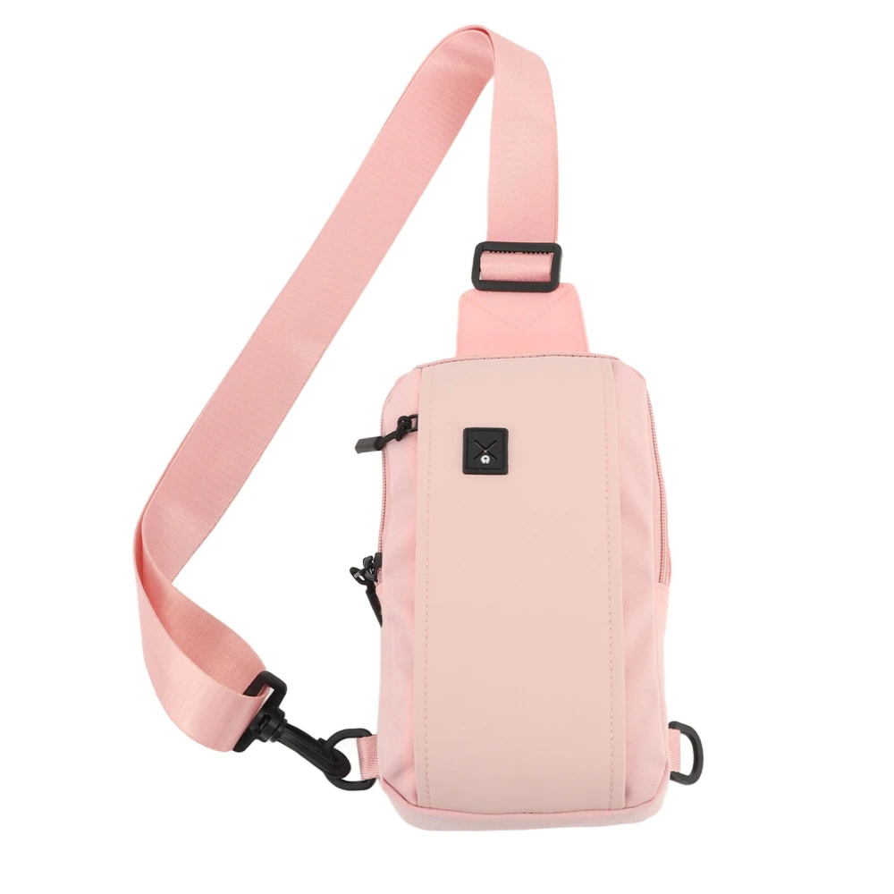 Chest Bag Outdoor Travel Sport Shoulder Sling Backpack Messenger Bag for Men Women Pink