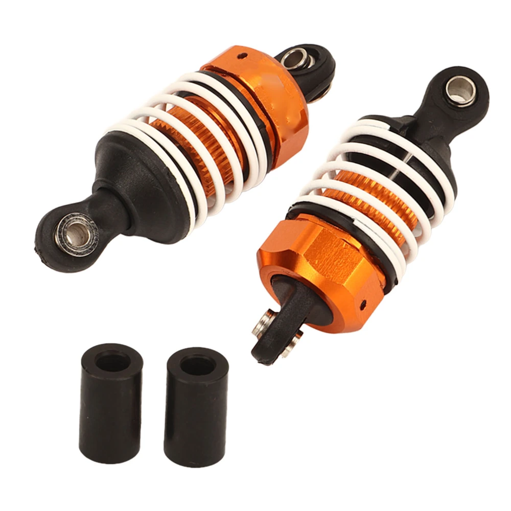 2PCS RC Car Shock Absorber Aluminum Alloy Plastic Shock Damper Part for ZD Racing 1/16 S16 EX16 Orange