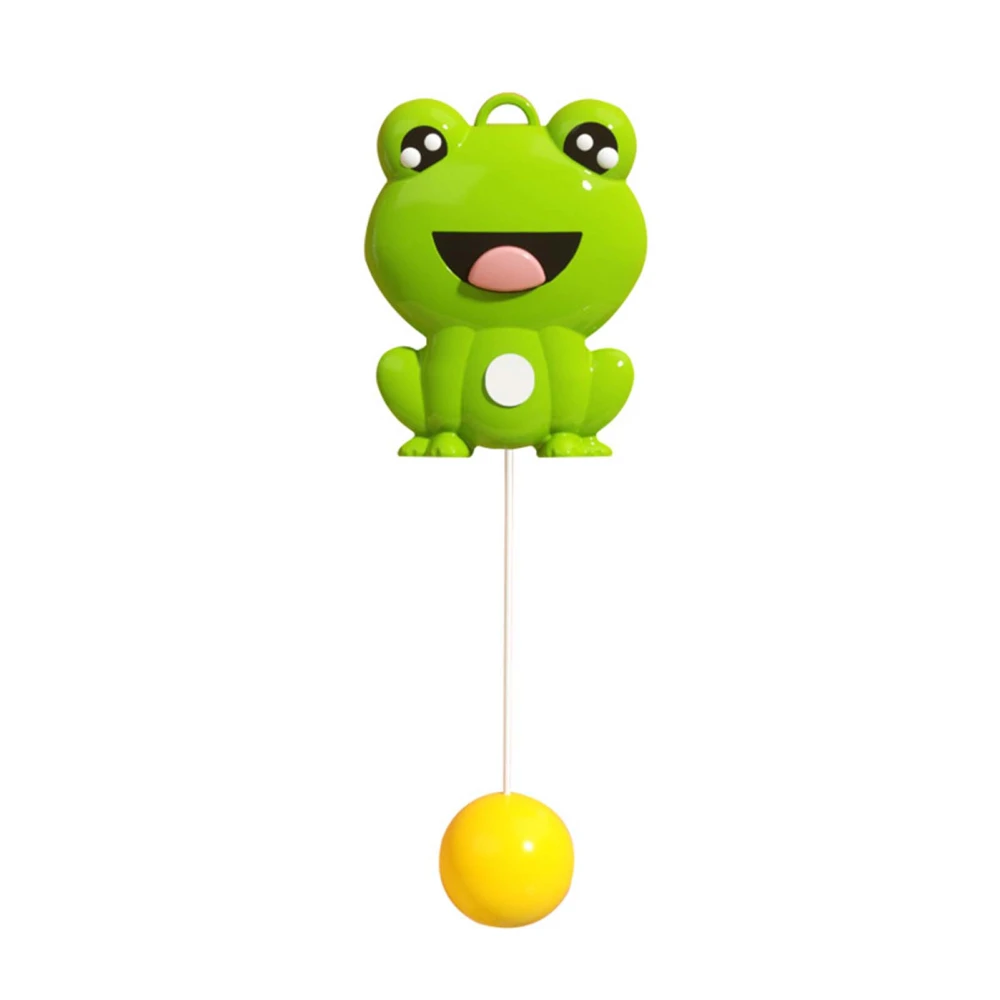 Table Tennis Trainer Indoor Hanging Elastic Shaft Automatic Winding for Kids Self Practice Frog Style