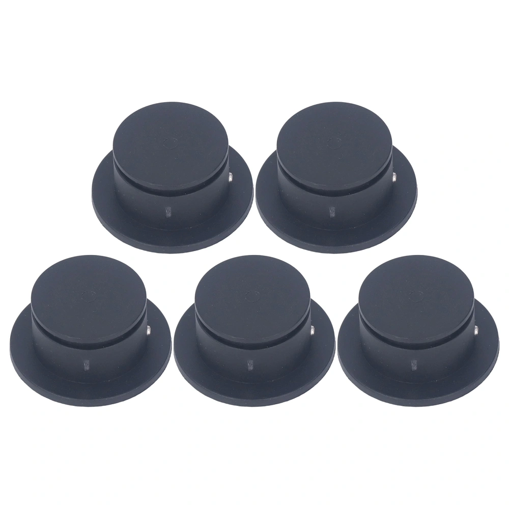 5pcs Surf Leash Plug Replacement Round Board Cup Plug for Surfboard Longboard Black