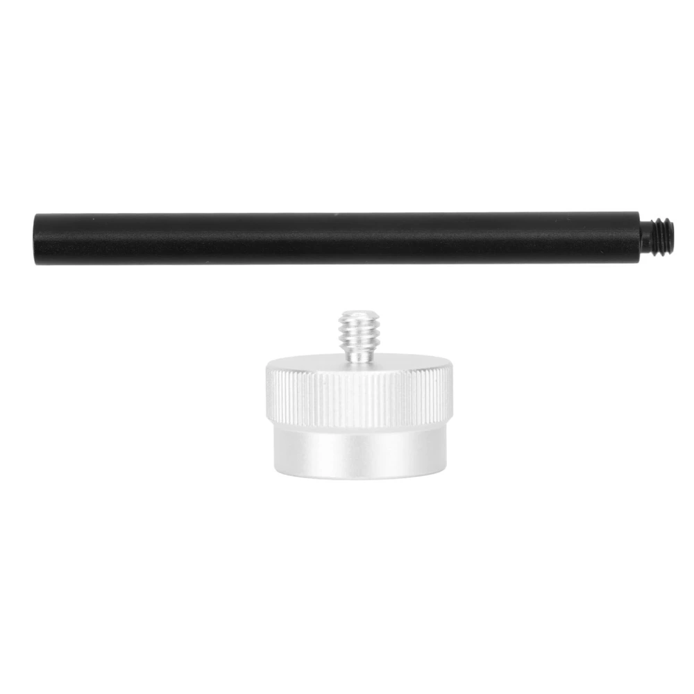 Tank Lamp Holder Aluminum Alloy 1/4 Thread Expandable Rod Flat Gas Tank Light Adapter for Camping Outdoor Use Black Silver