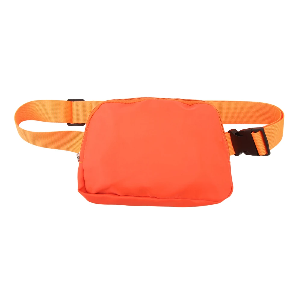 Nylon Fanny Pack Zipper Pockets Adjustable Belt Waterproof Fashion Waist Pouch for Woman Adult Orange