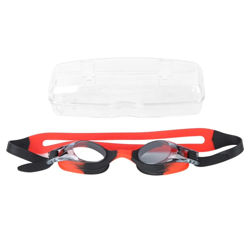 Children Swimming Goggles Clear View Eye Wear Swim Glasses PC Eyeglass for Boys Girls Red Black