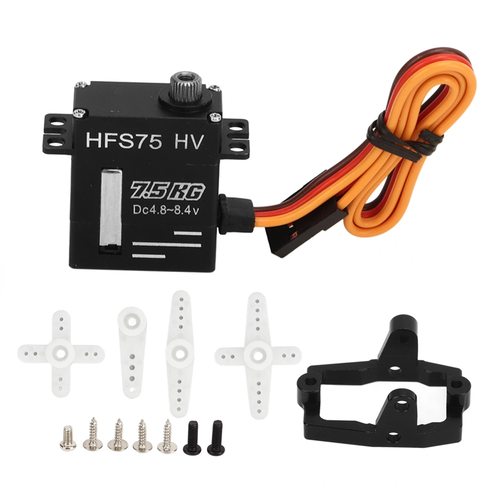 7.5kg RC Servo Full Metal High Torsion Replacement Remote Control Car Servo for Traxxas TRX4M 1/18 RC Car DC 4.8‑8.4V