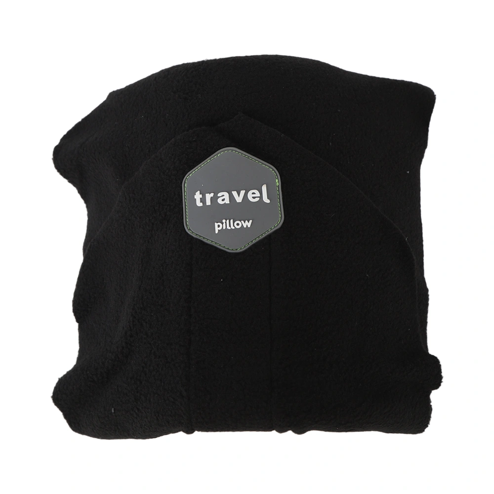 Travel Pillow Portable Super Soft Neck Support Travel Pillow Office Nap Pillow for Airplane Car Black