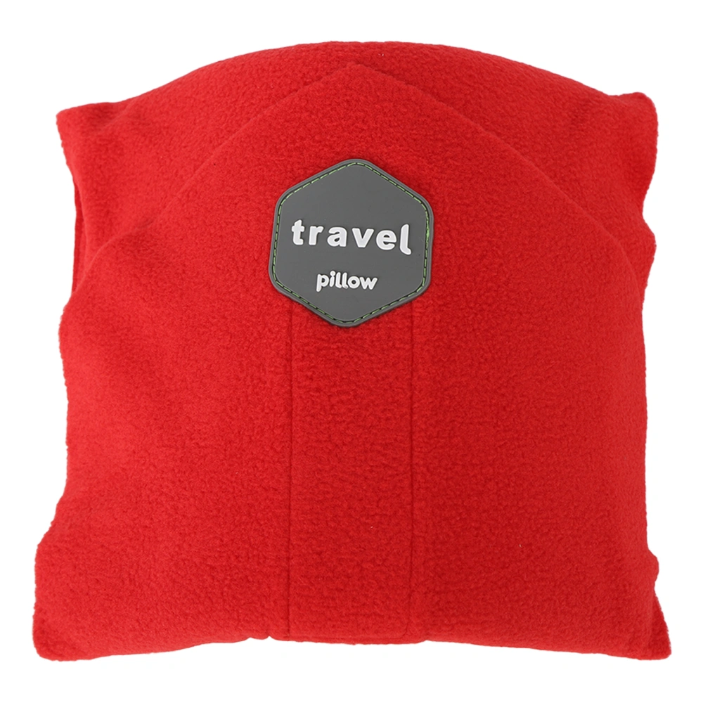 Travel Pillow Portable Super Soft Neck Support Travel Pillow Office Nap Pillow for Airplane Car Red