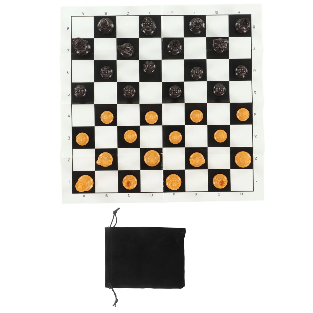 International Plastic Chess Set With 25CM Plastic Film Chessboard PS International Chess for Adults Kids Brown