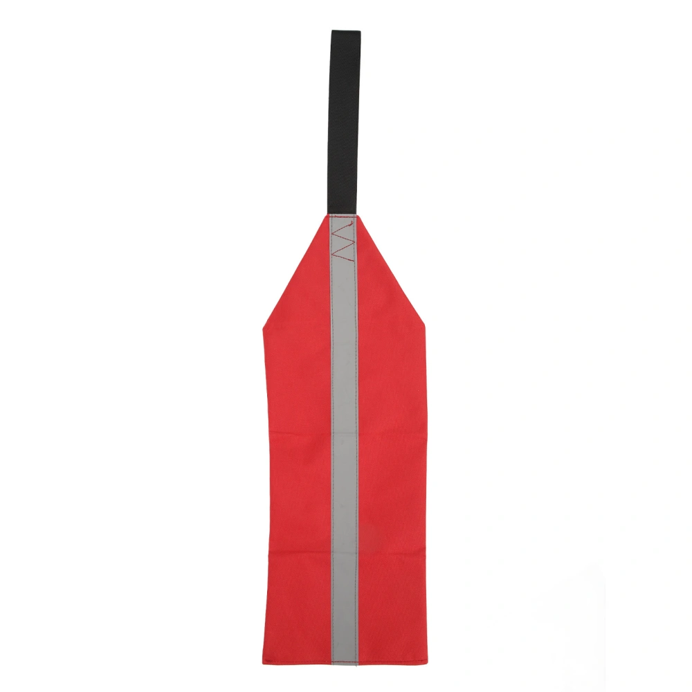 Red Safety Flag with Reflective Strip Oxford Cloth Warning Flag for Kayak Canoe Tow Travel