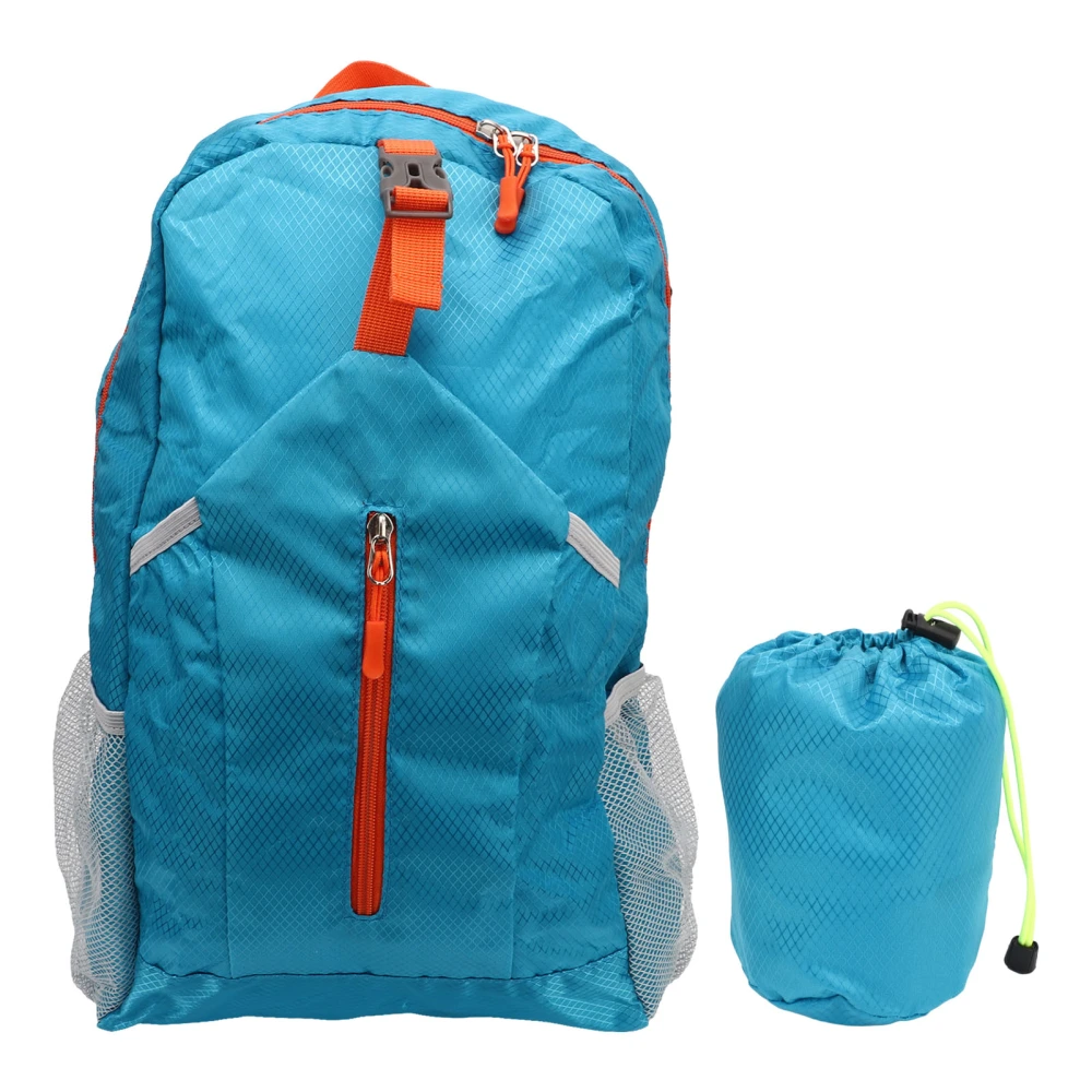 Outdoor Laptop Backpack Foldable Large Capacity Backpack Portable Picnic Bag for Beach Camping Party Sky Blue