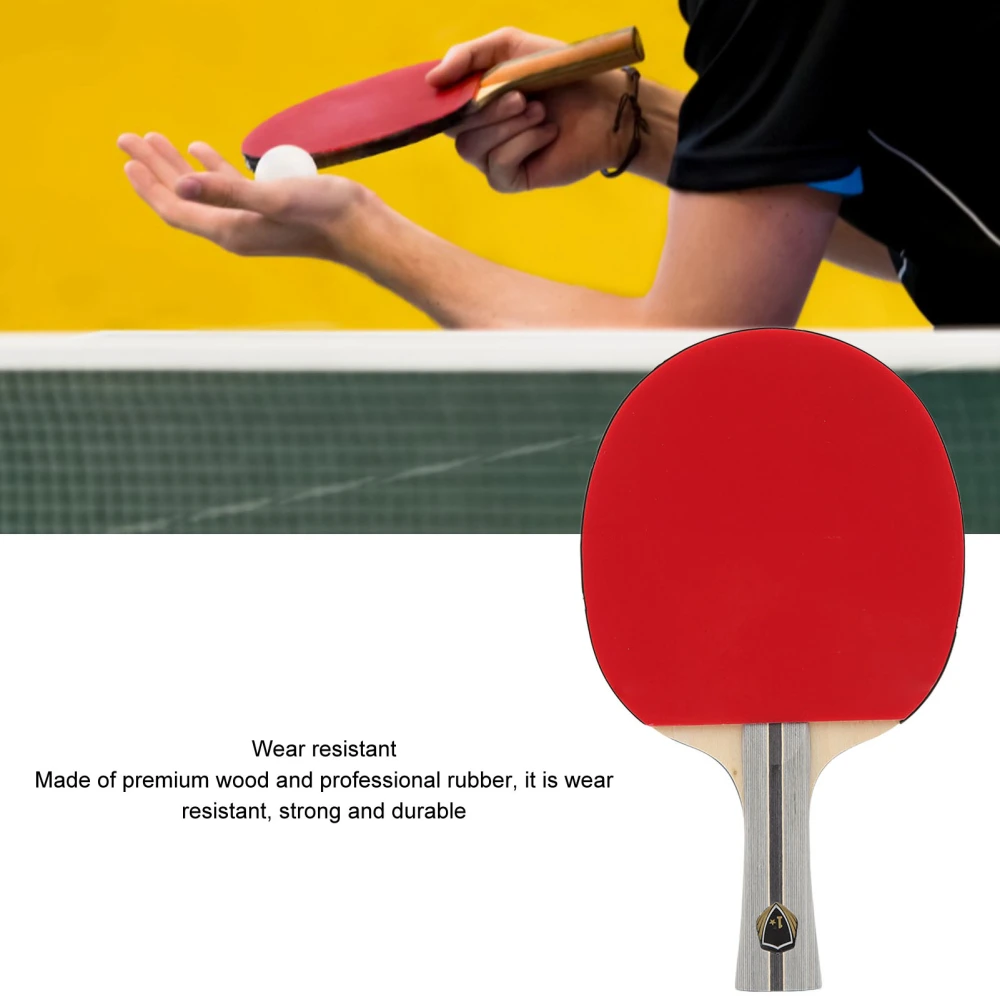 Table Tennis Paddle Double Sided Rubber Training Handshake Table Tennis Racket for Competition