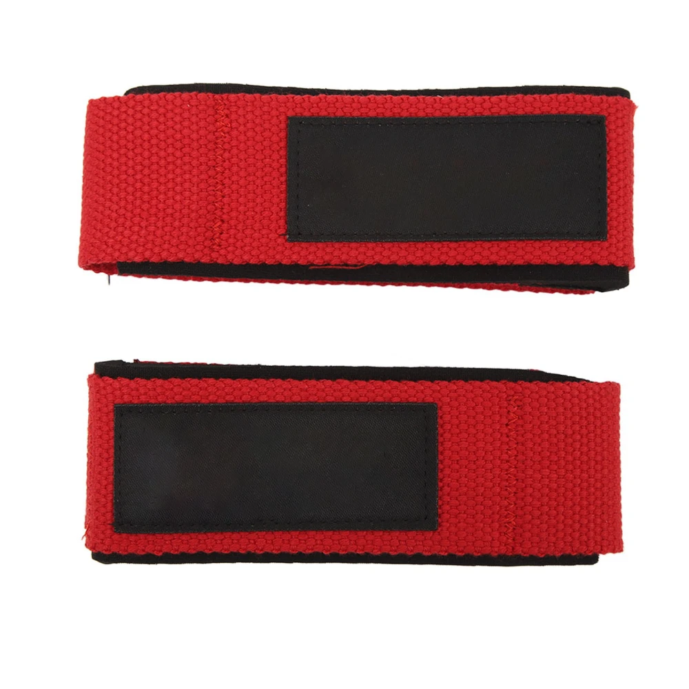 1 Pair Lifting Wrist Straps for Weightlifting Bodybuilding Powerlifting Strength Training Deadlifts Non Slip Polyester Red